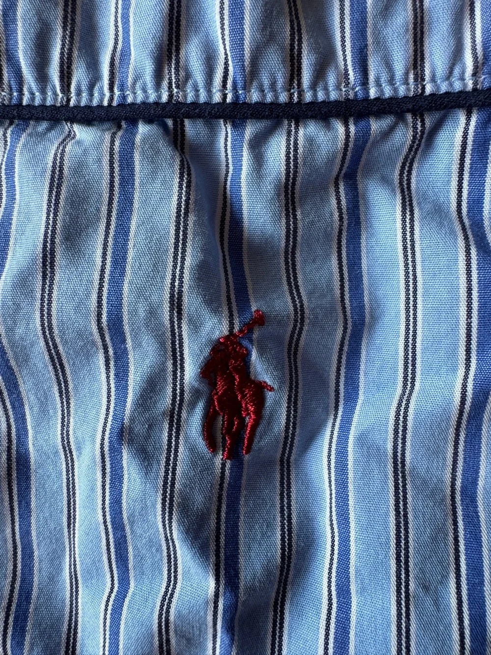 Polo by Ralph Lauren Men's Blue Stripe Button-down pajama set
